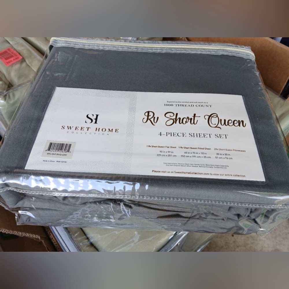 New Sweet Home Collection Dark Gray 4-Piece Sheet Set